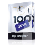 „Top 100“-Siegel 2014: CURSOR wurde erneut unter die 100 innovativsten Unternehmen in Deutschland gewählt. Motiv: compamedia