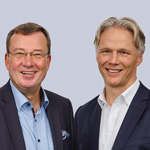 Vorstände Thomas Rühl und Jürgen Heidak freuen sich über das positive Ergebnis der Kundenzufriedenheitsumfrage 2020