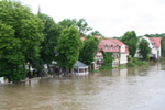 Saalehochwasser in Halle am 3. Juni 2013. Foto: Einsamer Schütze/Wikipedia