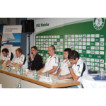 Auf Einladung von CURSOR und crm consults fand die Saisonabschluss-Pressekonferenz des Handball-Bundeslegisten HSG Wetzlar auf der Messe in der CURSOR-Lounge statt.